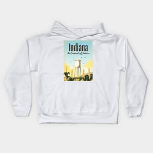 Indiana The Crossroads of America Kids Hoodie